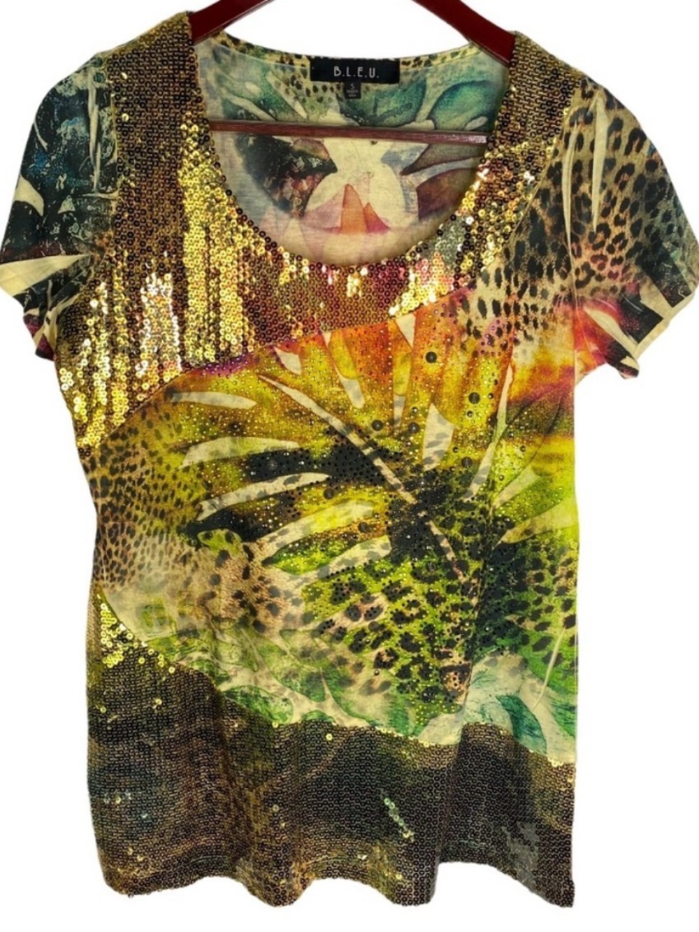 B.L.E.U. Sequin Graphic tee